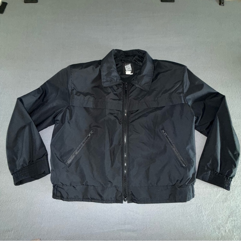 Spiewak Hidden Agenda Men's Black Work Bomber Jacket zip pockets size XL